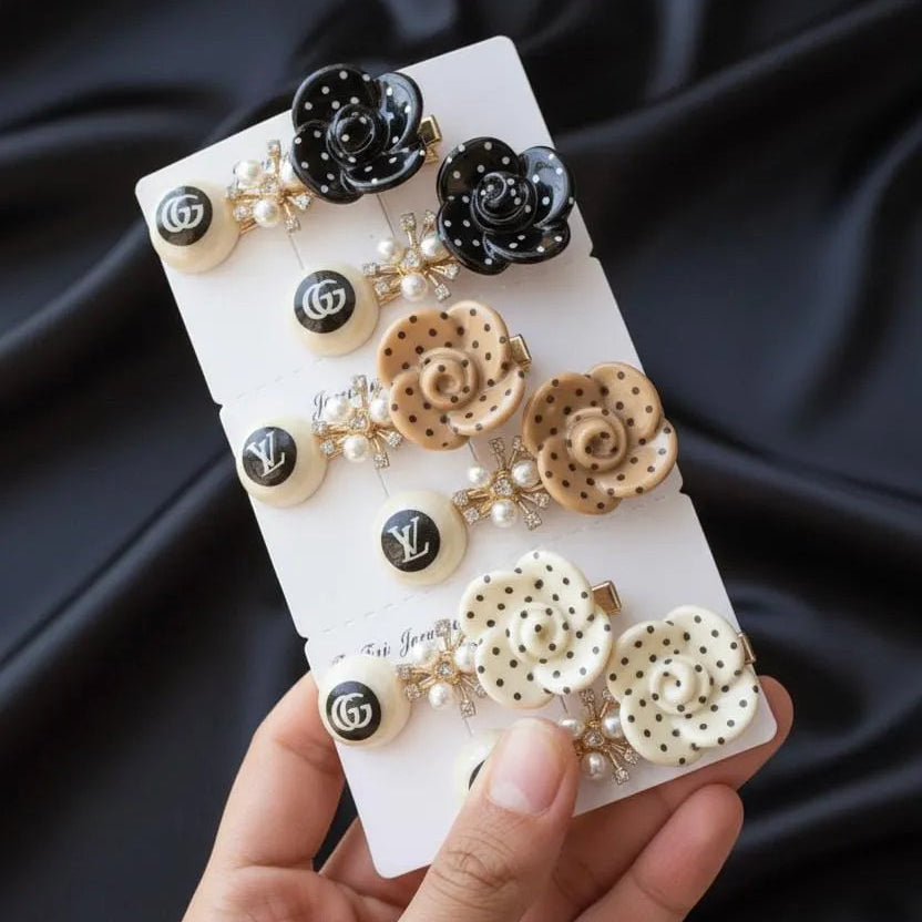 Girl hair clip 6 pcs card new gift item