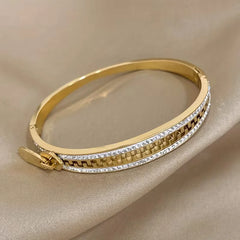 Stainless Steel Creative Shiny Zipper Bracelet