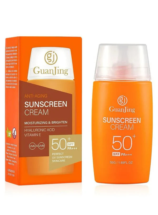 Guanjing Anti-Aging Sunscreen Cream SPF 50+ Moisturizing & Brightening – 50g