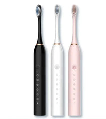 USB Rechargeable Ultrasonic Tooth Brush with 4 Brush Heads
