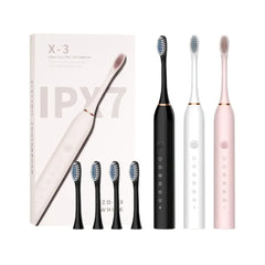 USB Rechargeable Ultrasonic Tooth Brush with 4 Brush Heads