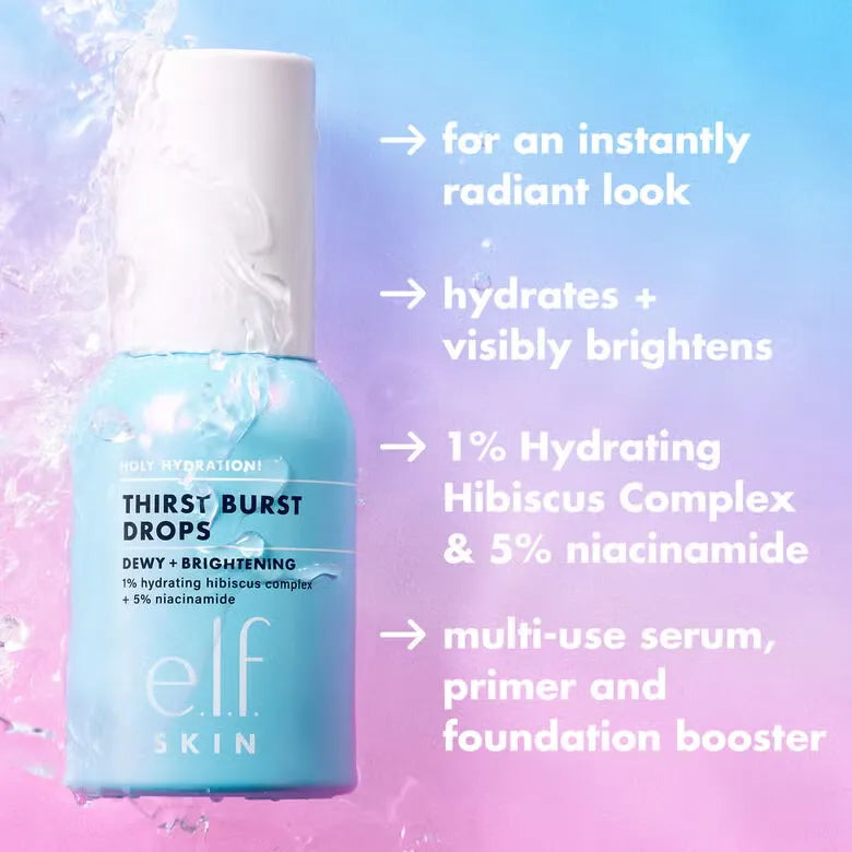 e.l.f. Skin Holy Hydration Thirst Burst Drops Dewy + Brightening - 30ml