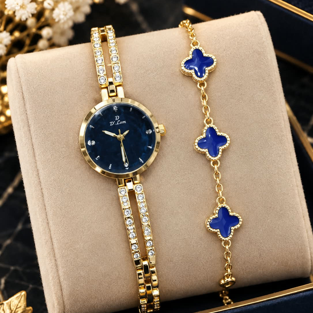 D.LON Watch & Bracelet Set – New Arrival with Normal Box