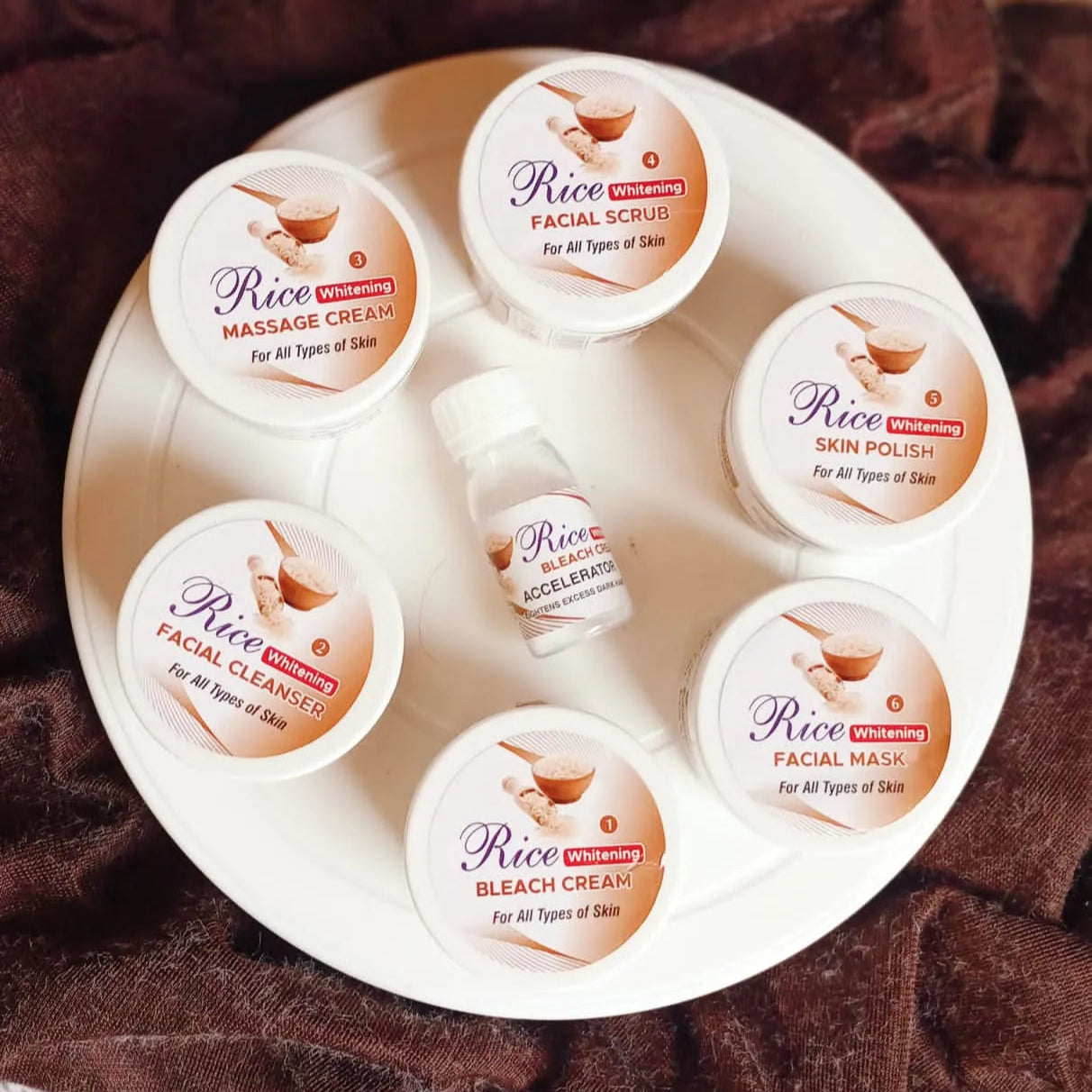 Rice Whitening Ultra Glowing Facial Kit For All Skin Types -100ml