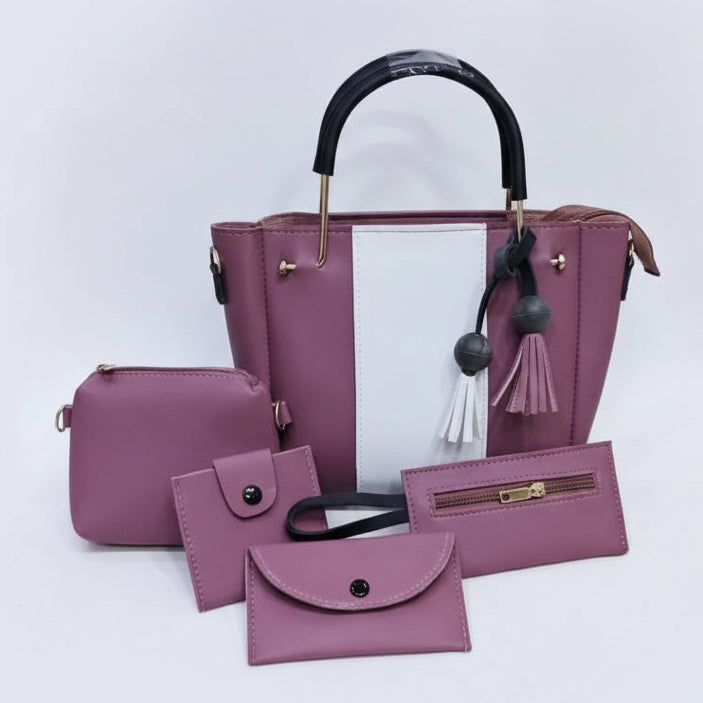 Jimmy Choo Brown 5 Piece Handbag Set