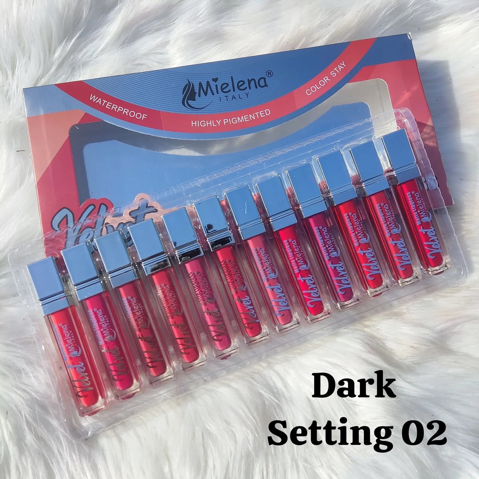 Mielena Italy Velvet Matte Lipglosses - 12 Pcs Set