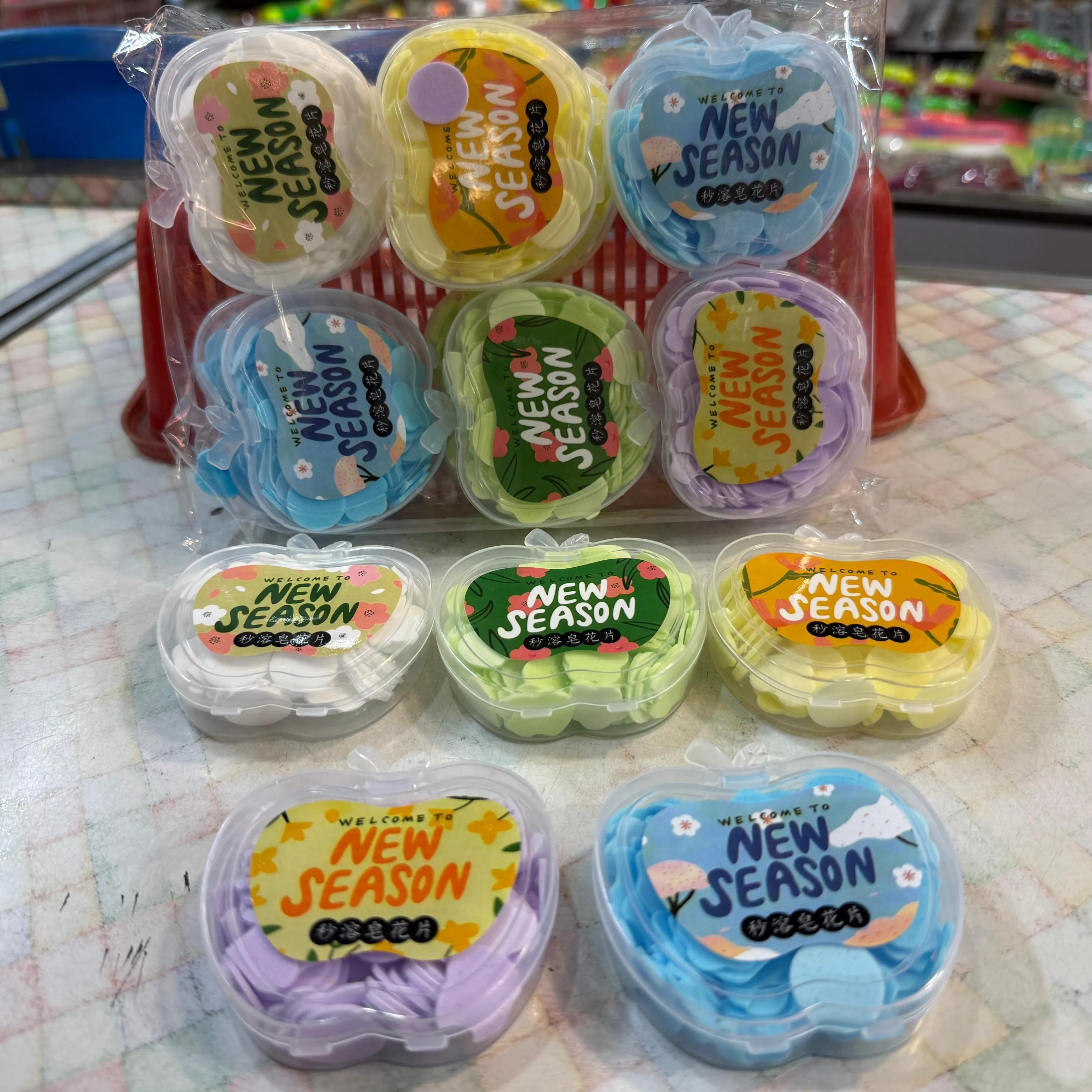 Apple shape medium paper soap - Each