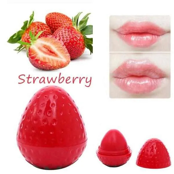 Meliya Beauty Strawberry Lip Balm – Fruity Hydration in a Strawberry-Shaped Case
