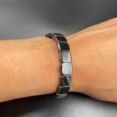 Metallic Square Bead Adjustable Cord Bracelet