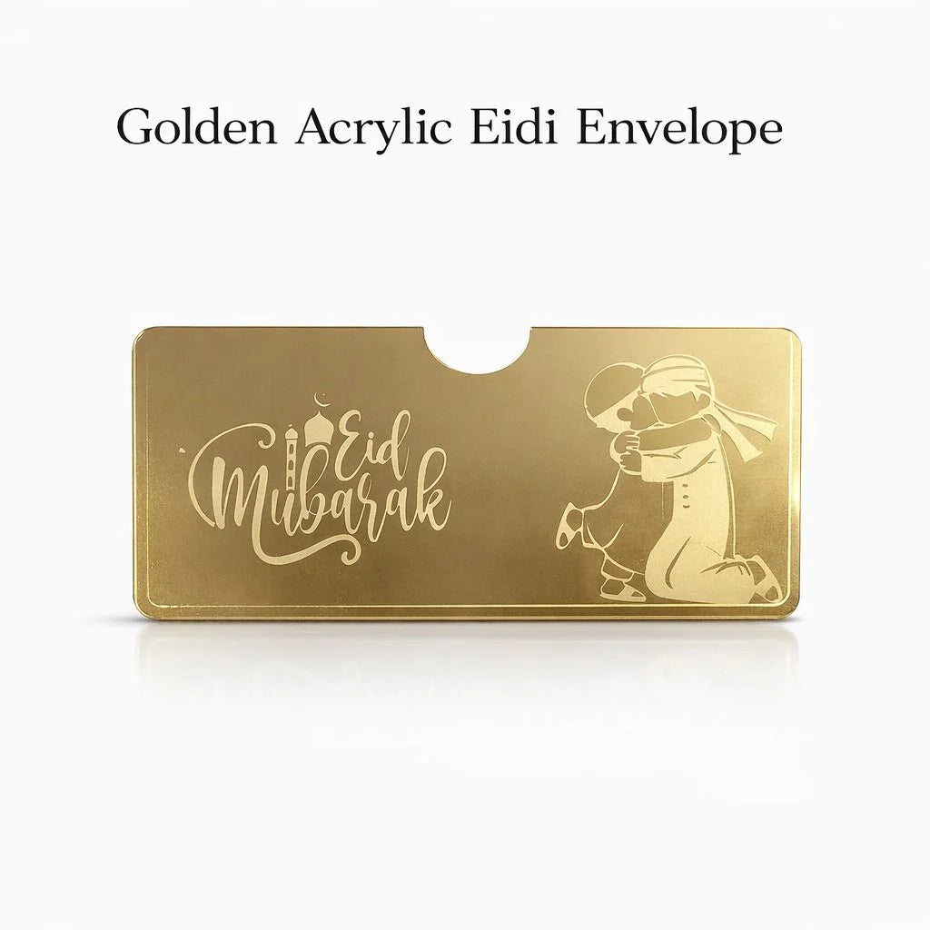 Golden  acrylic golden envelope