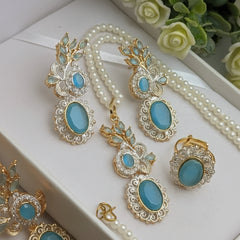 Zircon Combo Party Set – High Quality Oval Shape Jewelry