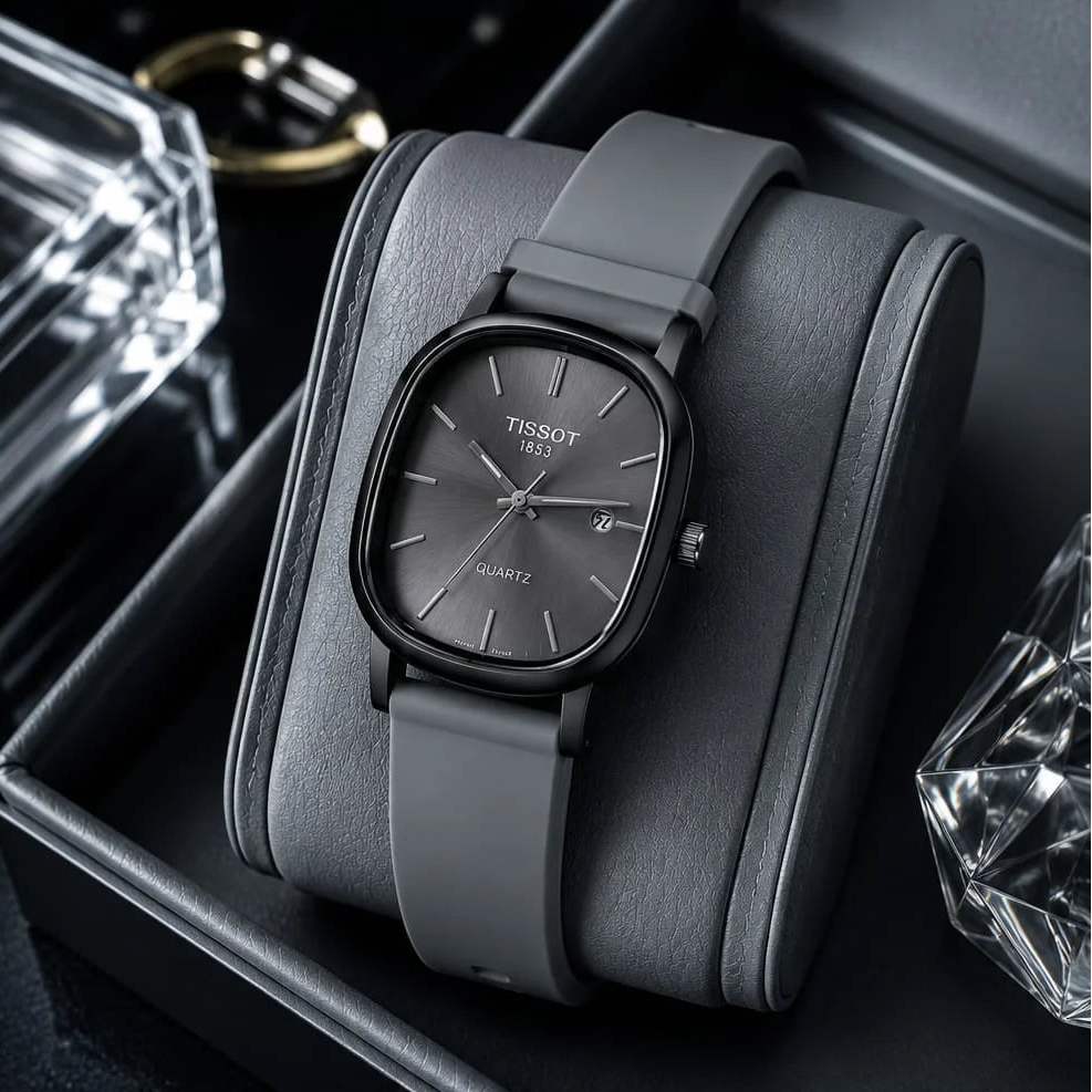 Tissot Oval Dial Silicone Strap Quartz Watch