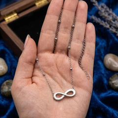 Infinity Symbol Bead Accented Chain Necklace