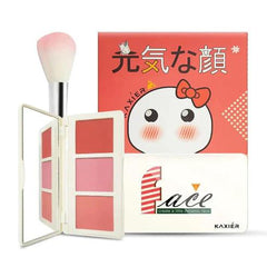3 Colors Kaxier Blush Palette With Brush (original made in korea )