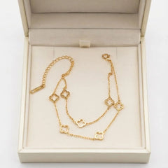 Gold Four Leaf Clover Bracelet