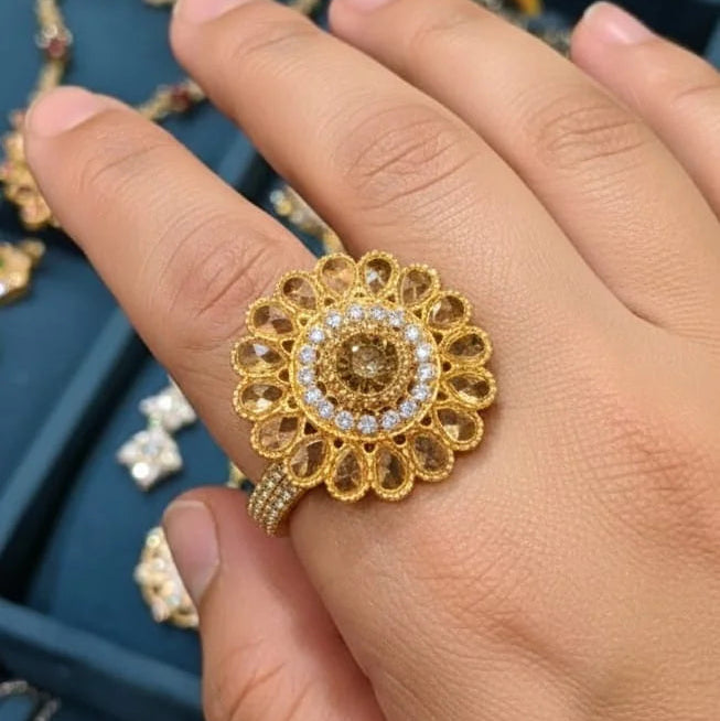 Shisha Kundan Ring