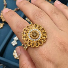Shisha Kundan Ring