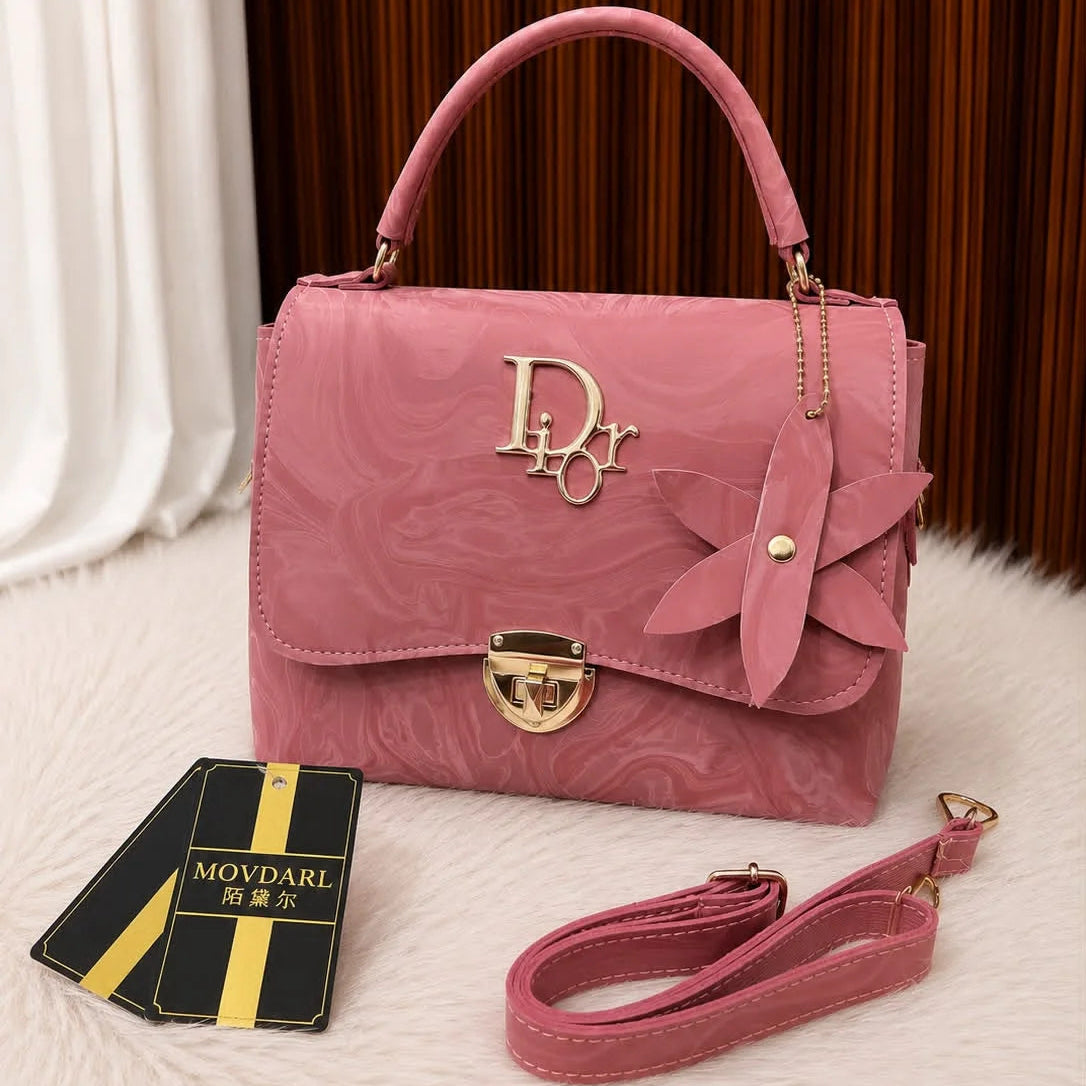 MOVDARL Marble Pattern Top Handle Crossbody Handbag