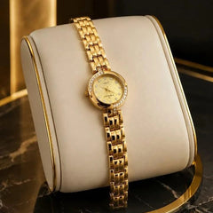 Silver-tone mini women's dress watch - With Box