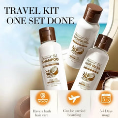 Gegemoon Coconut Hair Care & Bath Travel Set - 50ml