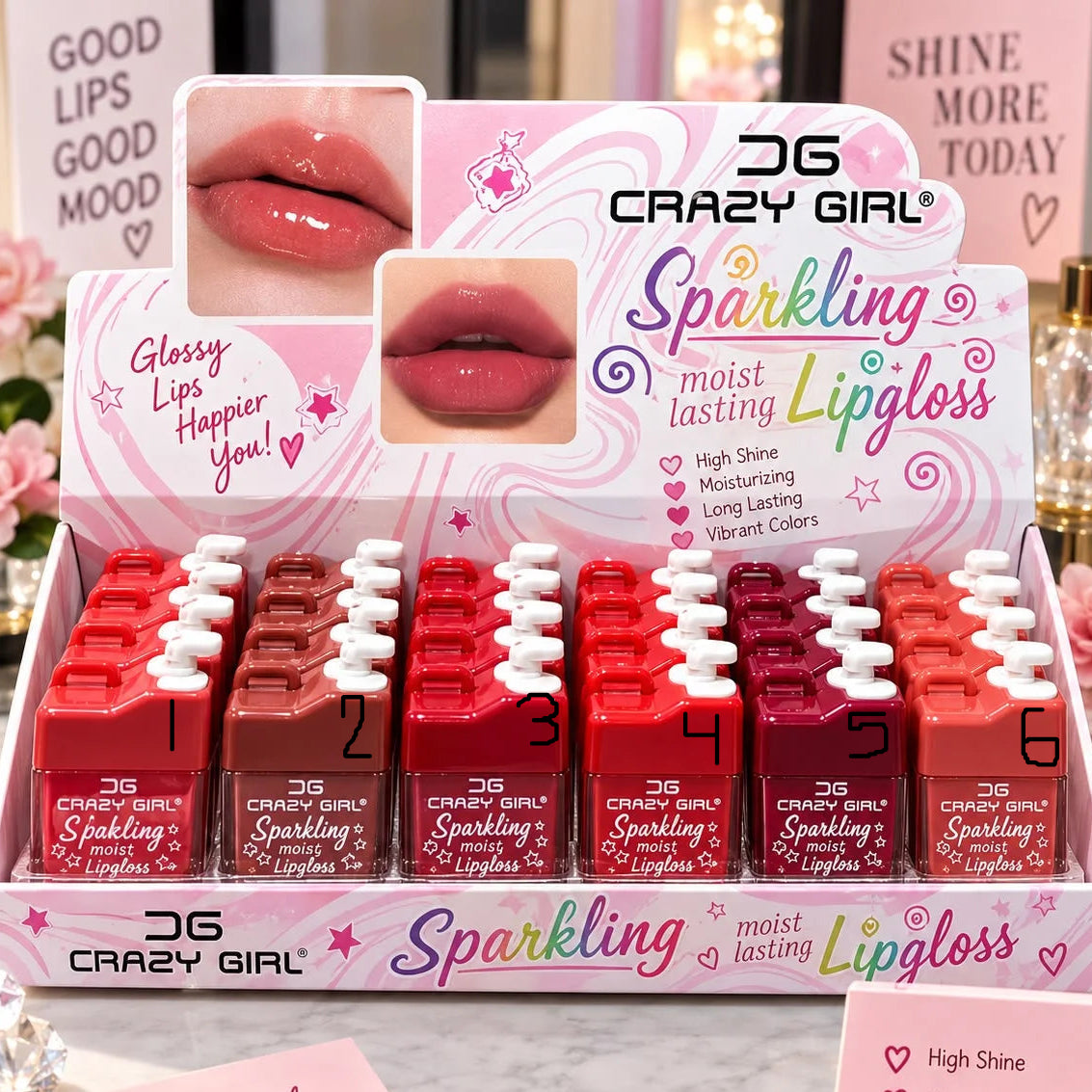 DG Crazy Girl Sparkling Moist Lasting Lip Gloss