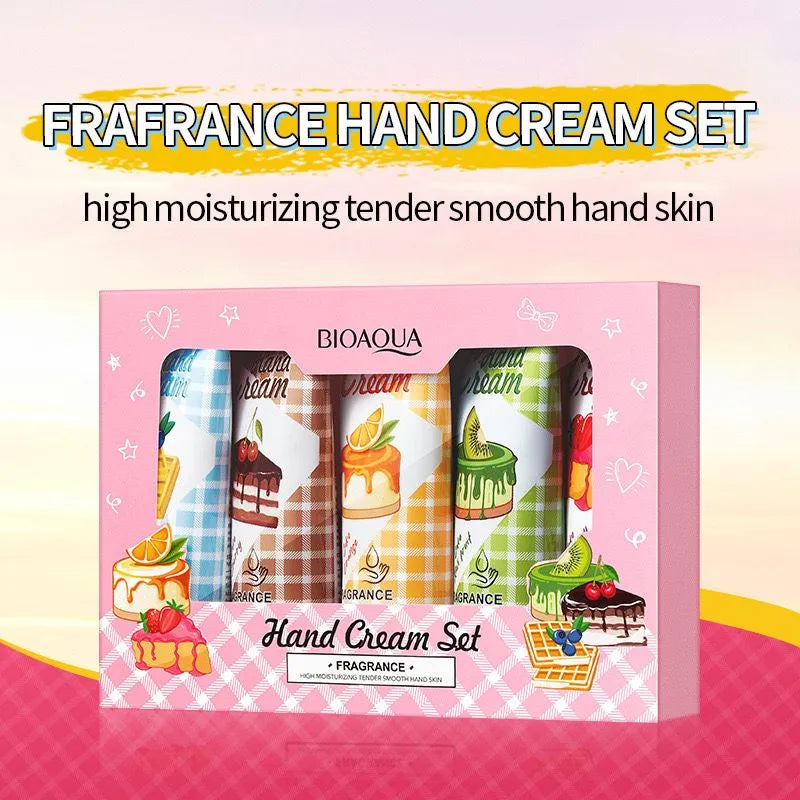 Bioaqua Pack Of 5 Mini Cute Fragrance Hand Creams  - 20g