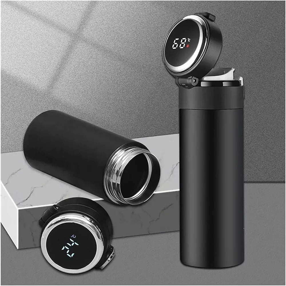 Stainless Steel Vacuum & LED Temperature Display Water Bottle