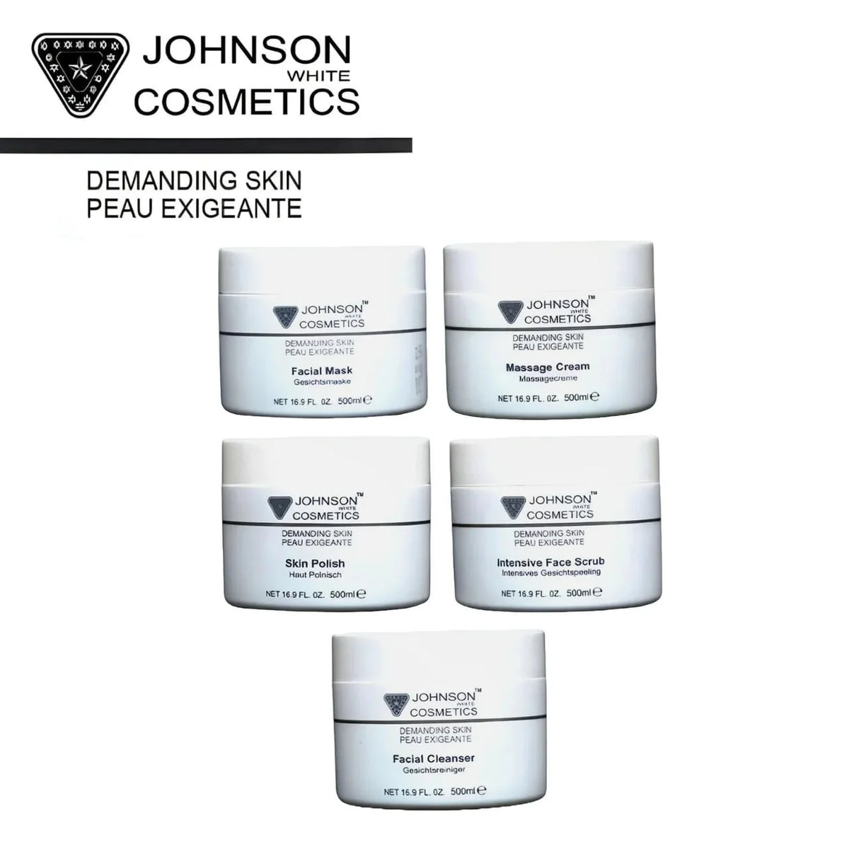 Johnson White Cosmetics Facial Kit Pack of 5 - 500ml Each