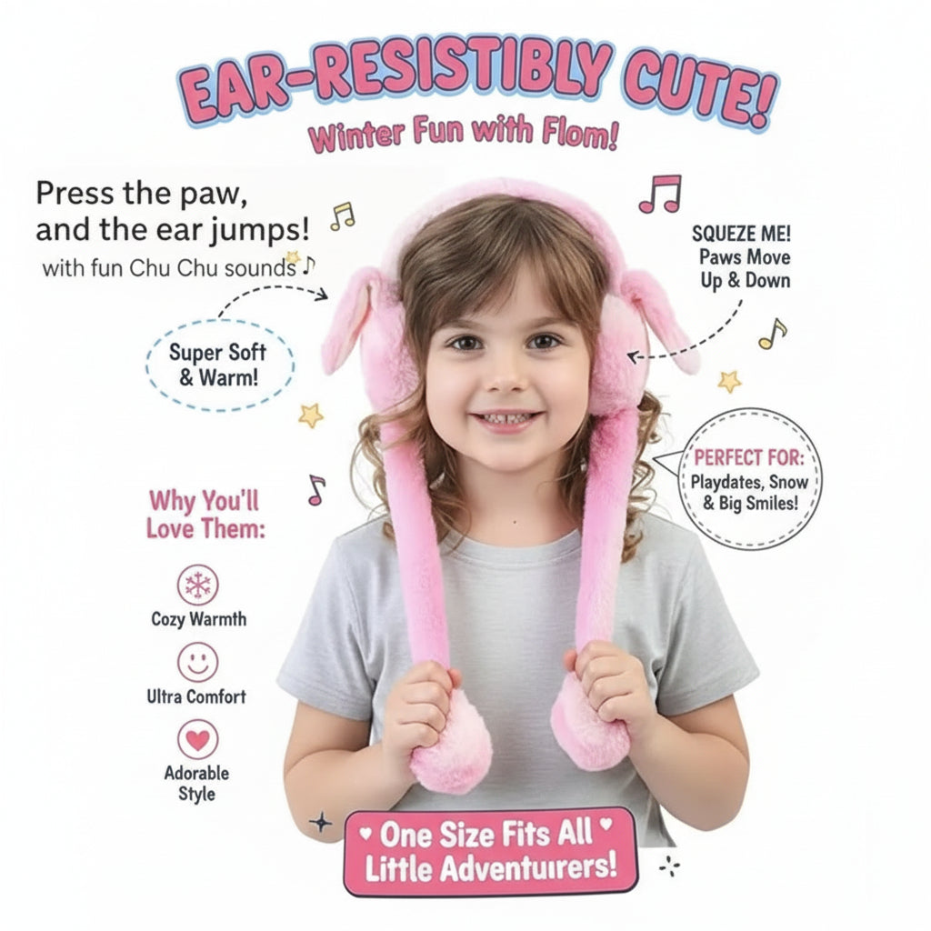 Premium Kids Plush Bunny Earmuffs