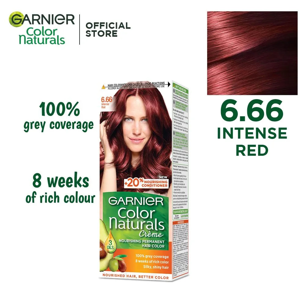 Garnier - Color Naturals Hair Colors - 6.66 Intense Red