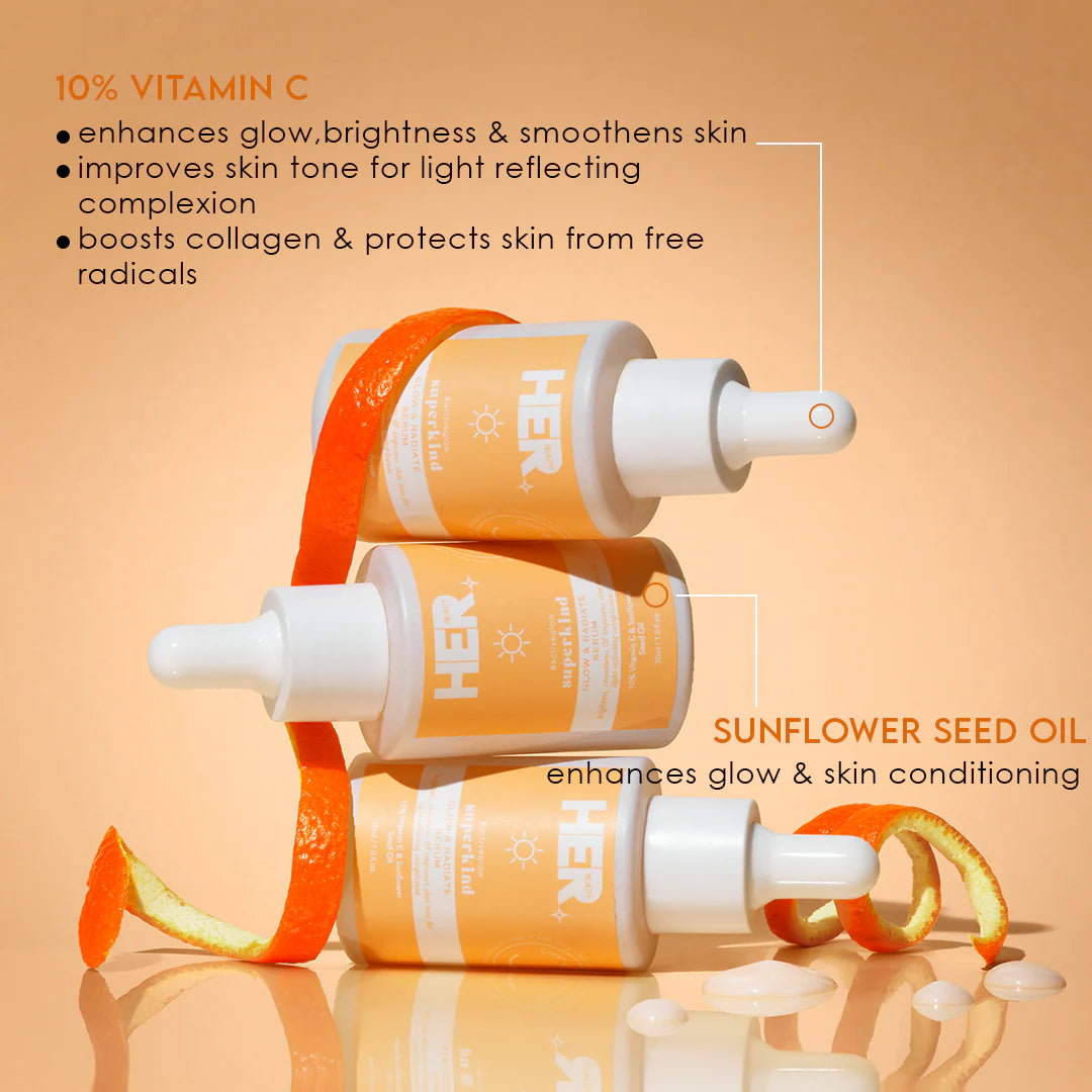 HER Beauty superkind glow and radiate serum 10% Vitamin C 30ml / 1.0 fl.oz