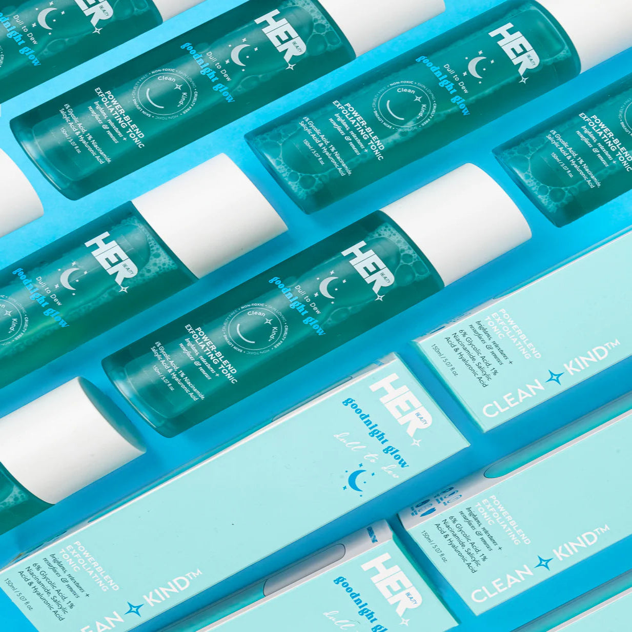 HER Beauty goodnight glow Power Blend Exfoliating Tonic 120ml / 4.05 fl.oz