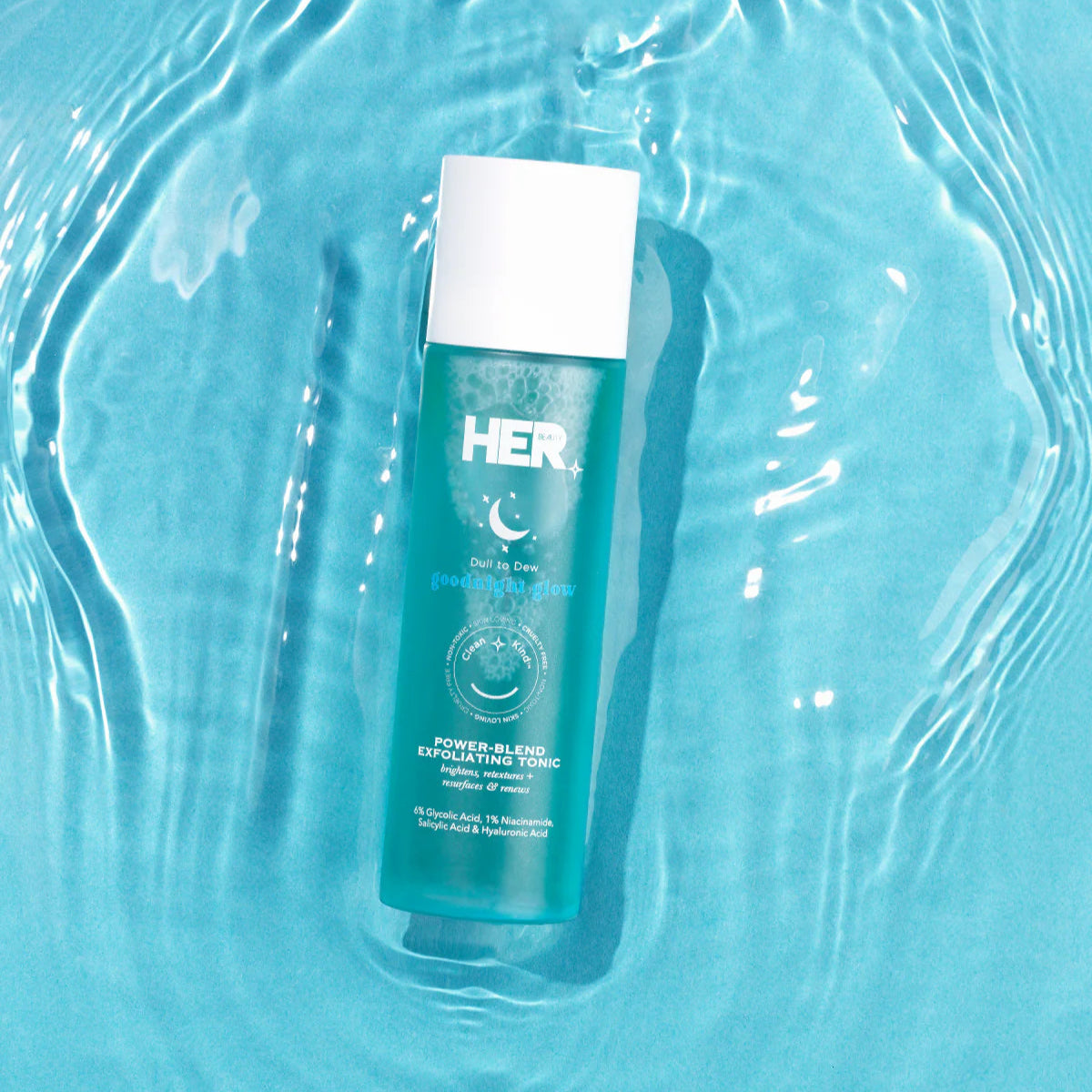 HER Beauty goodnight glow Power Blend Exfoliating Tonic 120ml / 4.05 fl.oz