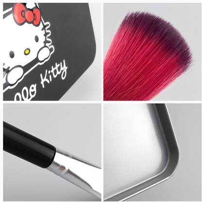 Hello Kitty Professional Makeup Brushes With Box Black Color (Set of 7Pcs)