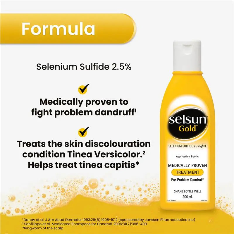 Selsun Gold Anti Dandruff Shampoo Treatment - 200ml