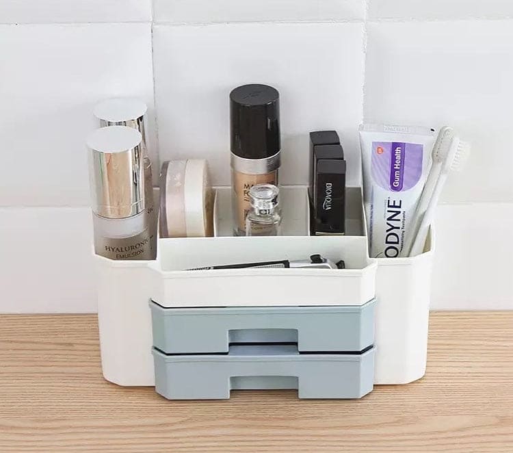Makeup Organizer Case Acrylic Double Door