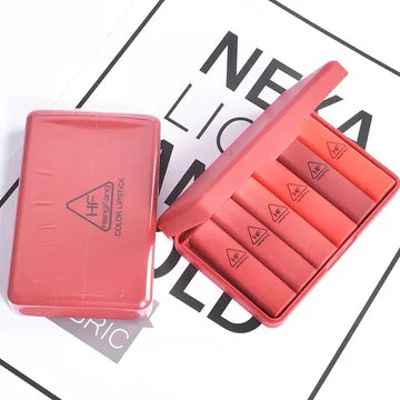 6 Pcs Heng Feng Matte Lipstick With Mirror