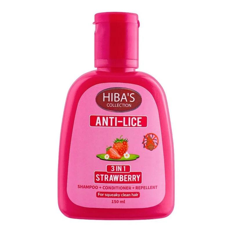 Hiba's Collection Anti Lice 3-In-1 Strawberry Shampoo + Conditioner + Repellant - 150ml