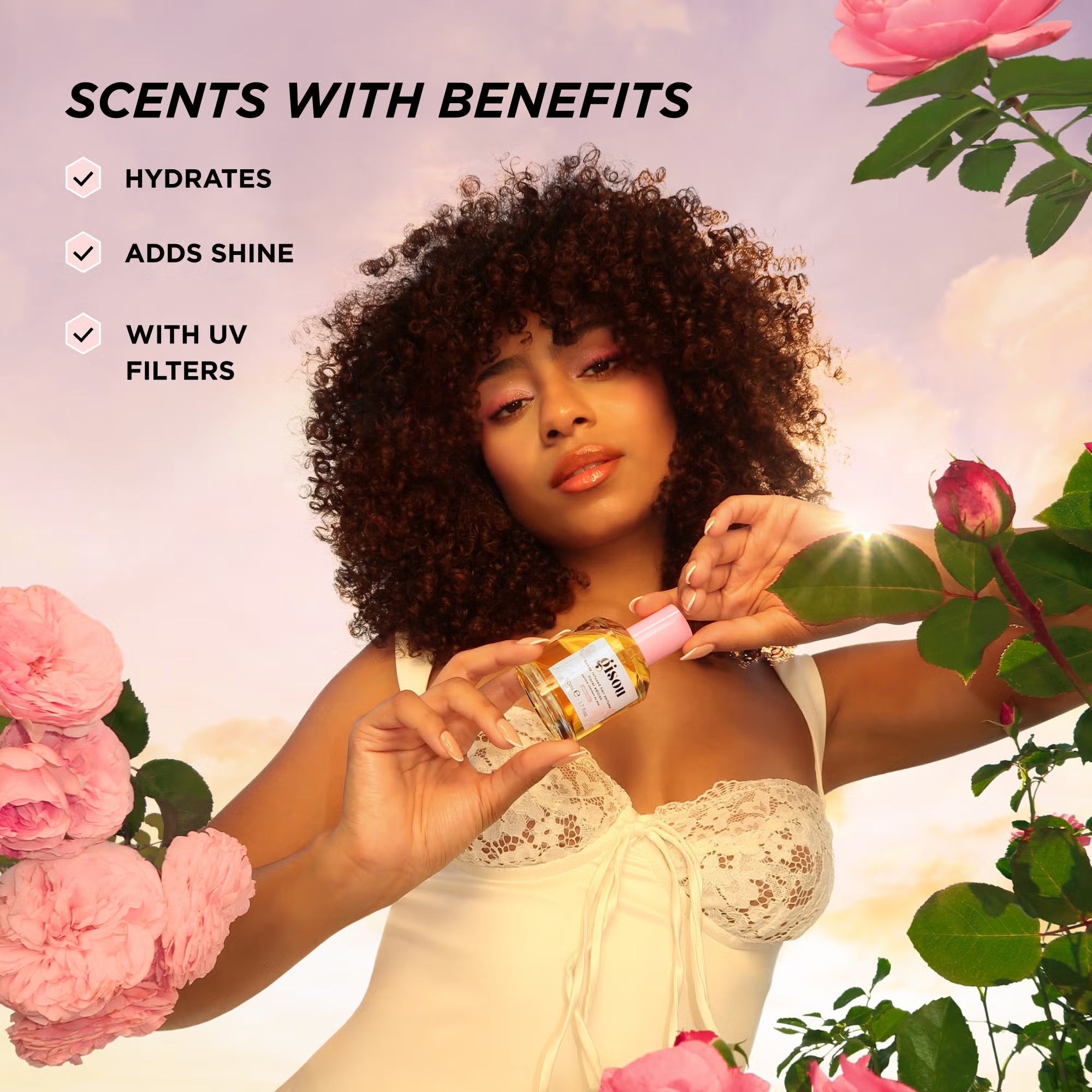 Gisou Honey Infused Hair Perfume Wild Rose - 50ml