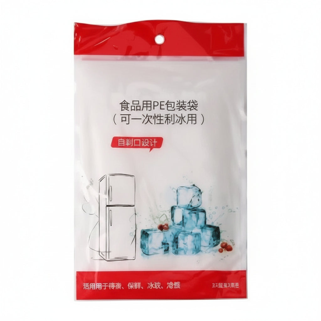 Disposable PE Plastic Ice Cube Bags - Each