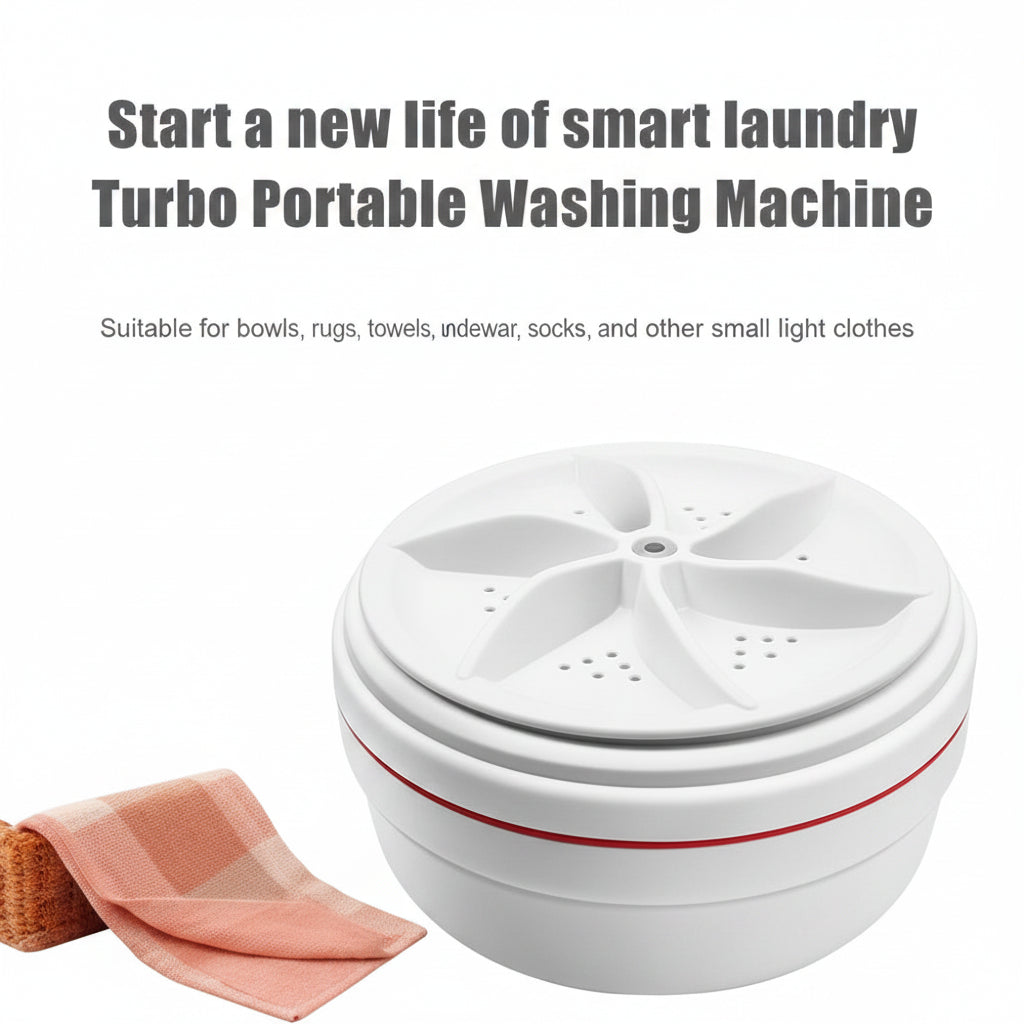 Mini Portable Ultrasonic Turbine Washing Machine - Each