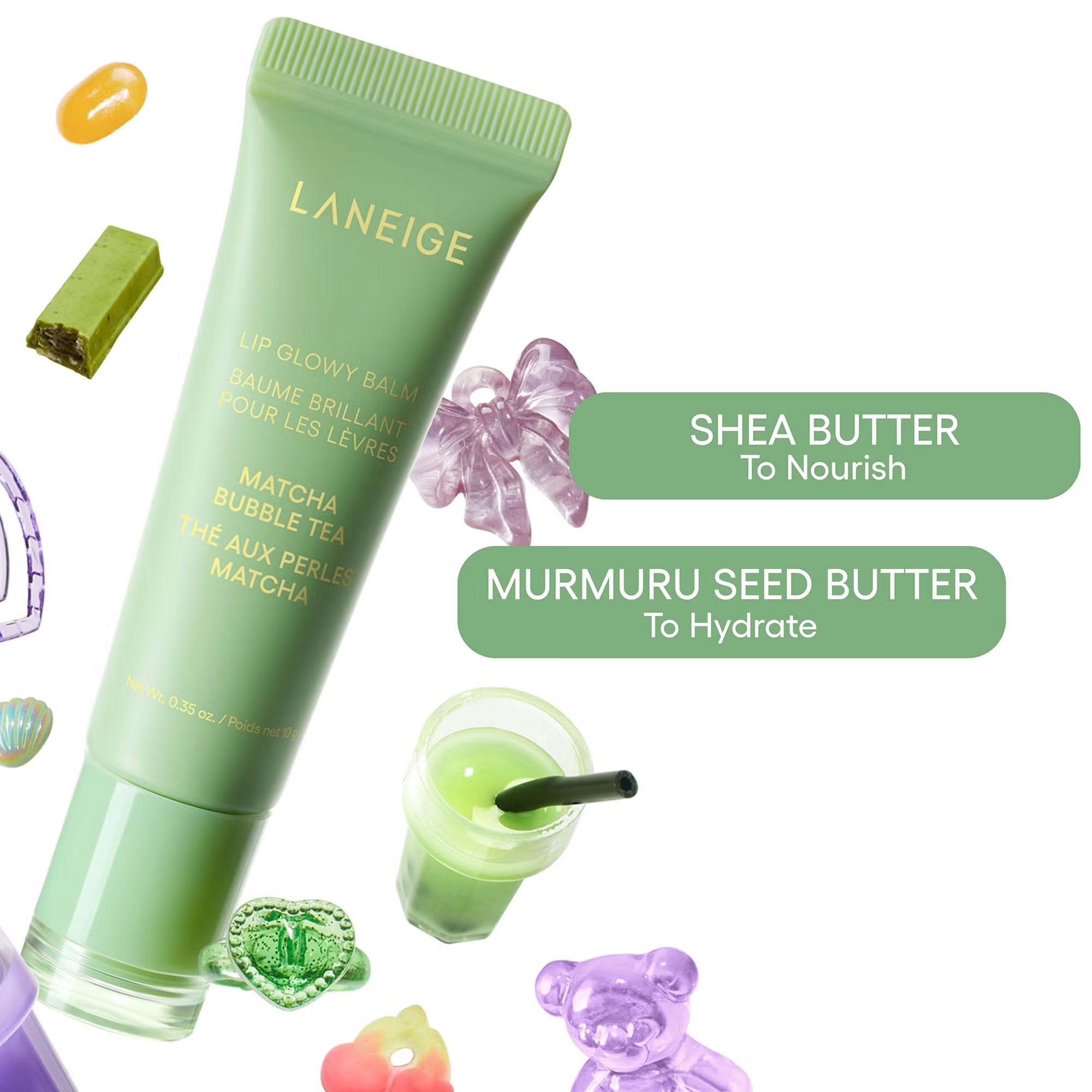 Laneige Matcha Bubble Tea Lip Glow Balm - 10g