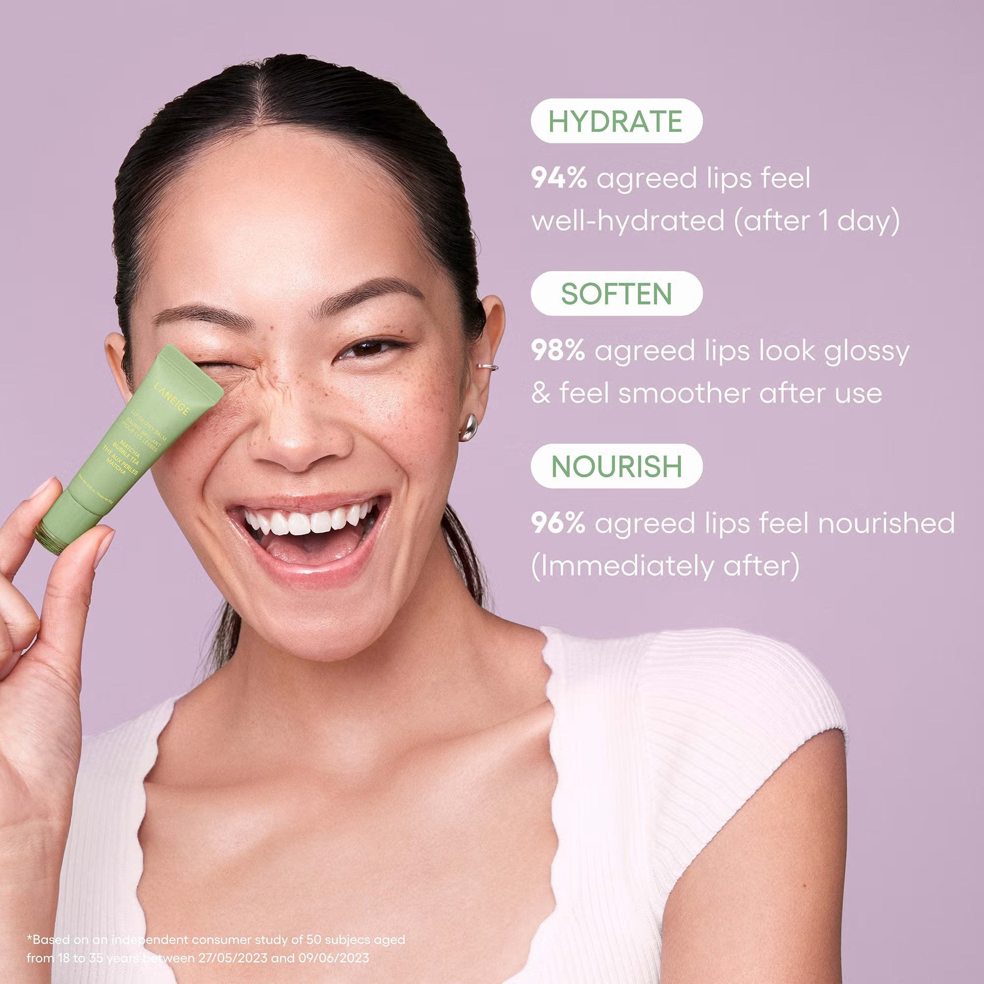 Laneige Matcha Bubble Tea Lip Glow Balm - 10g