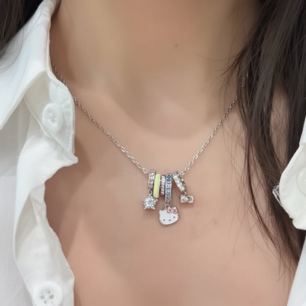 Hello Kitty Multi-Charm Pendant Necklace