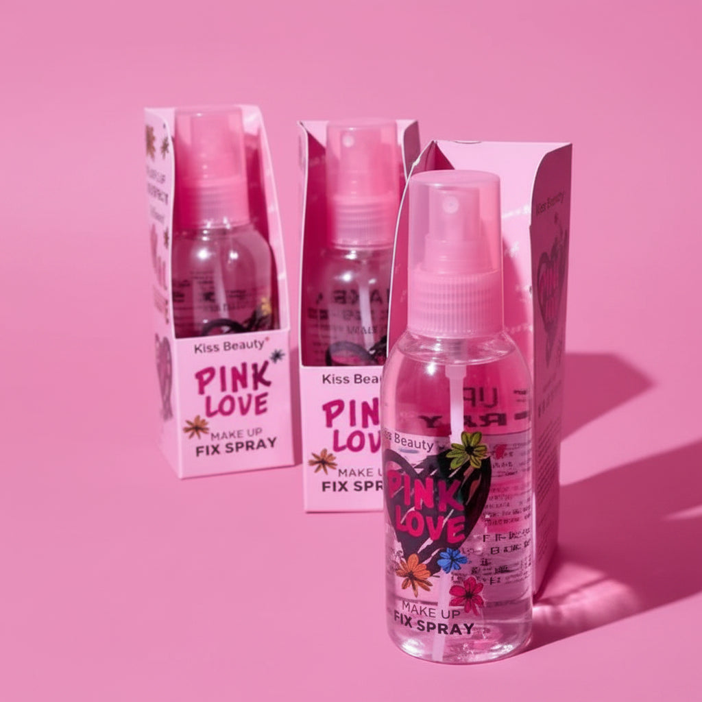 Kiss Beauty Pink Love Makeup Fix Spray