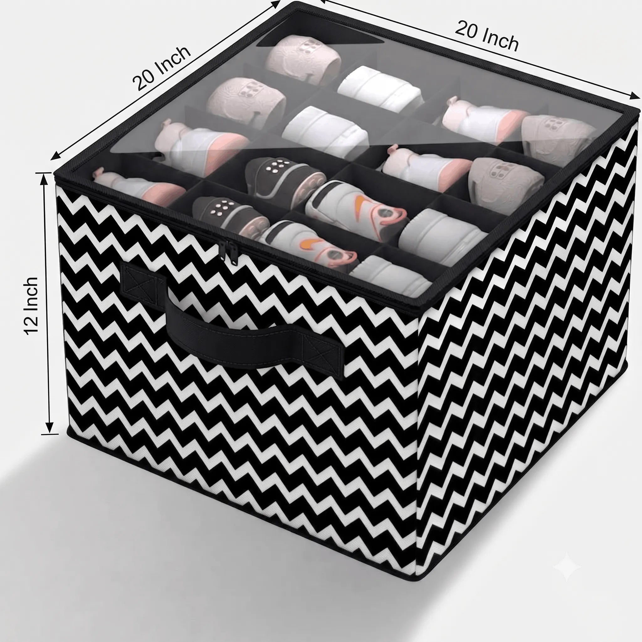 Foldable Fabric Shoe Organizer Storage Box - Each