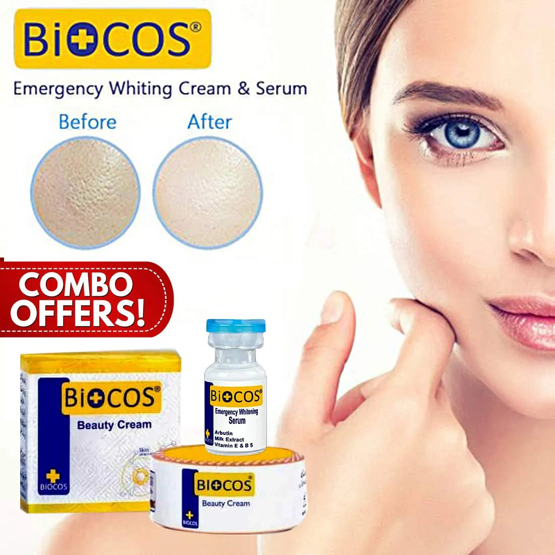 Biocos Beauty Cream Instant Whitening Large