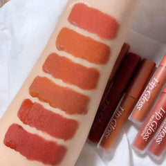 Heng Fang Silky & Lasting Matte Velvet Lip Gloss Set - 6Pcs