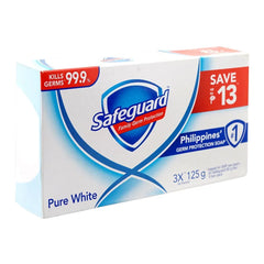 Safeguard Pure White Soap - 3 X 125g