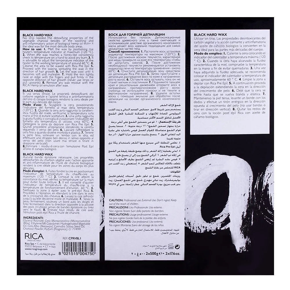 RICA Black Charcoal Hard Wax 1000gm